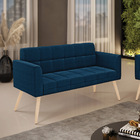 Sofá Namoradeira 2 Lugares Pé Palito Natural Elisa Bouclê D03