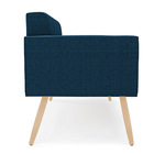 Sofá Namoradeira 2 Lugares Pé Palito Natural Elisa Bouclê D03