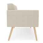 Sofá Namoradeira 2 Lugares Pé Palito Natural Elisa Bouclê D03