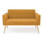 Sofá Namoradeira 2 Lugares Pé Palito Natural Elisa Bouclê D03