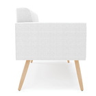 Sofá Namoradeira 2 Lugares Pé Palito Natural Elisa Bouclê D03