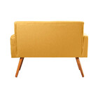 Sofá Namoradeira 2 Lugares Sabrina Veludo Amarelo - Star Conf