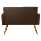 Sofá Namoradeira 2 Lugares Sabrina Veludo Marrom Chocolate -