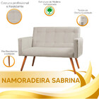Sofá Namoradeira 2 Lugares Sabrina Veludo - Star Confort