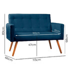 Sofá Namoradeira 2 Lugares Sabrina Veludo - Star Confort