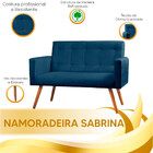 Sofá Namoradeira 2 Lugares Sabrina Veludo - Star Confort
