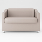 Sofá Namoradeira 2 Lugares Sala Descanso – Balaqui Decor Bege