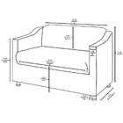 Sofá Namoradeira 2 Lugares Tilla Sala De Espera Suede Marsala