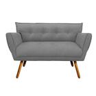 Sofá Namoradeira Anitta Suede Grafite