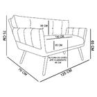 Sofá Namoradeira Anitta Suede Grafite