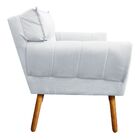 Sofá Namoradeira Anitta Suede Pés Palito Castanho - D'rossi -