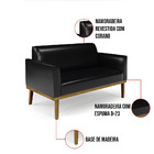 Sofá Namoradeira Base De Madeira Fixa Castanho Marisa Corano