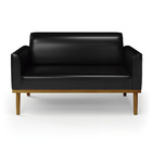 Sofá Namoradeira Base De Madeira Fixa Castanho Marisa Corano