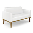 Sofá Namoradeira Base De Madeira Fixa Castanho Marisa Corano