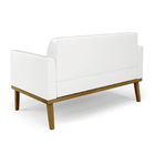 Sofá Namoradeira Base De Madeira Fixa Castanho Marisa Corano