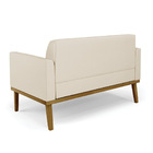 Sofá Namoradeira Base De Madeira Fixa Castanho Marisa Corino