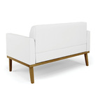 Sofá Namoradeira Base De Madeira Fixa Castanho Marisa Corino