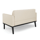 Sofá Namoradeira Base De Madeira Fixa Preto Marisa Corino - B