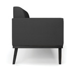 Sofá Namoradeira Base De Madeira Fixa Preto Marisa Corino - P