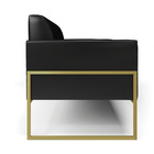 Sofá Namoradeira Base Industrial Alta Dourado Marisa Corano P