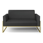 Sofá Namoradeira Base Industrial Alta Dourado Marisa Corino P