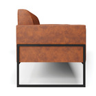 Sofá Namoradeira Base Industrial Alta Preto Marisa Corano Noz