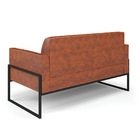 Sofá Namoradeira Base Industrial Alta Preto Marisa Corano Noz