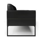 Sofá Namoradeira Base Industrial Alta Preto Marisa Corano - P