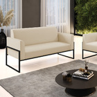 Sofá Namoradeira Base Industrial Alta Preto Marisa Corino - B