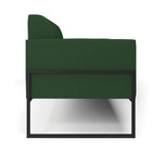 Sofá Namoradeira Base Industrial Alta Preto Marisa Veludo Lux