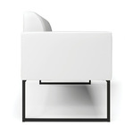 Sofá Namoradeira Base Industrial Preto Marisa Corano   - Bran