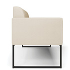 Sofá Namoradeira Base Industrial Preto Marisa Corino   - Bege