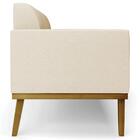 Sofá Namoradeira Base Madeira Castanho Maressa Linho Bege - I