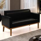 Sofá Namoradeira Base Madeira Castanho Maressa Sintético Pu P