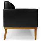 Sofá Namoradeira Base Madeira Castanho Maressa Sintético Pu P