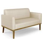 Sofá Namoradeira Base Madeira Castanho Maressa Veludo Luxo Of