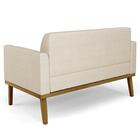 Sofá Namoradeira Base Madeira Castanho Maressa Veludo Luxo Of