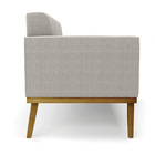 Sofá Namoradeira Base Madeira Fixa Castanho Elisa Bouclê D03