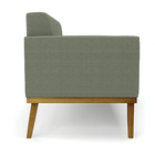 Sofá Namoradeira Base Madeira Fixa Castanho Elisa Bouclê D03