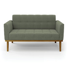 Sofá Namoradeira Base Madeira Fixa Castanho Elisa Bouclê D03