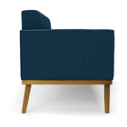 Sofá Namoradeira Base Madeira Fixa Castanho Elisa Bouclê D03