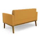 Sofá Namoradeira Base Madeira Fixa Castanho Elisa Bouclê Most