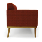 Sofá Namoradeira Base Madeira Fixa Castanho Elisa Bouclê Terr