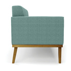 Sofá Namoradeira Base Madeira Fixa Castanho Elisa Bouclê Vd M