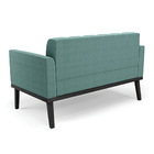 Sofá Namoradeira Base Madeira Fixa Preto Elisa Bouclê D03 - D