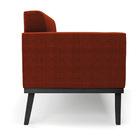 Sofá Namoradeira Base Madeira Fixa Preto Elisa Bouclê D03 - D