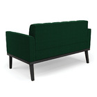 Sofá Namoradeira Base Madeira Fixa Preto Elisa Bouclê D03 - D