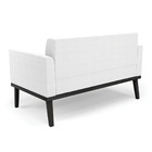 Sofá Namoradeira Base Madeira Fixa Preto Elisa Bouclê D03 - D