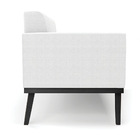 Sofá Namoradeira Base Madeira Fixa Preto Elisa Bouclê D03 - D