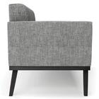 Sofá Namoradeira Base Madeira Preto Ana Linho Grafite - Ibiza